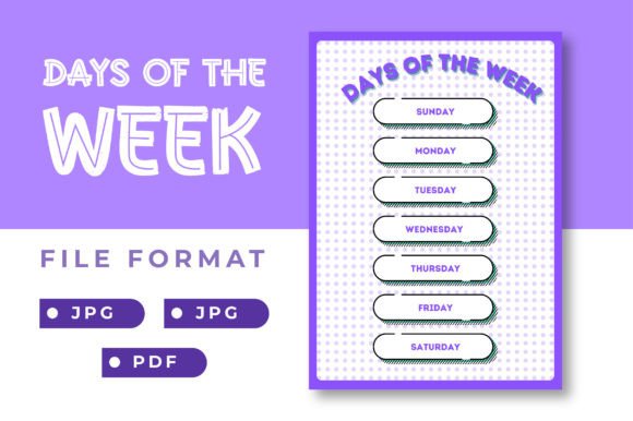 Days of the Week Poster Printable Poster