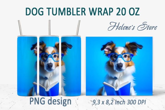 Dog and Book 20 Oz Tumbler Wrap PNG: A Strategic Creative Asset for Back-to-School Sublimation Businesses