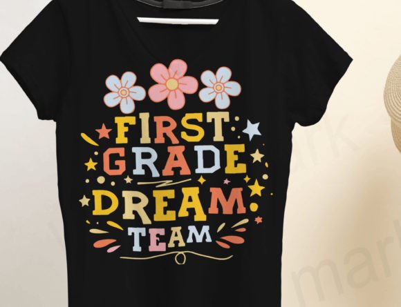 First Grade Dream Team SVG, Retro Back: Creative Fuel for Educators, Designers, and Small Business Owners