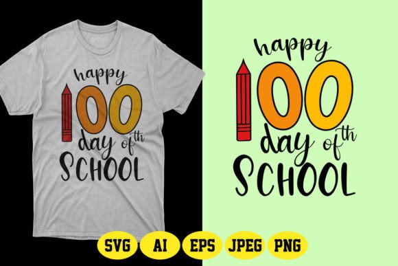 Happy 100 Days of School SVG Design: A Versatile Creative Asset for Educators, Makers, and Print-on-Demand Entrepreneurs