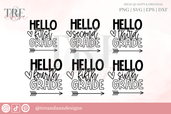 Hello School Bundle SVG PNG EPS DXF