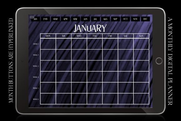 Iris Digital Monthly Calendar Planner
