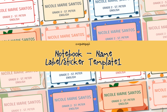 Notebook Name Label Sticker