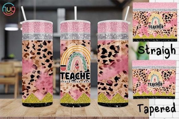 Pencil Teacher Leopard Tumbler Design: A Strategic Creative Asset for Educator-Focused Brands