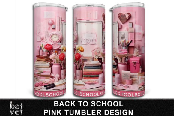 Pink School Tumbler PNG Sublimation: Your All-in-One Back-to-School Design Solution
