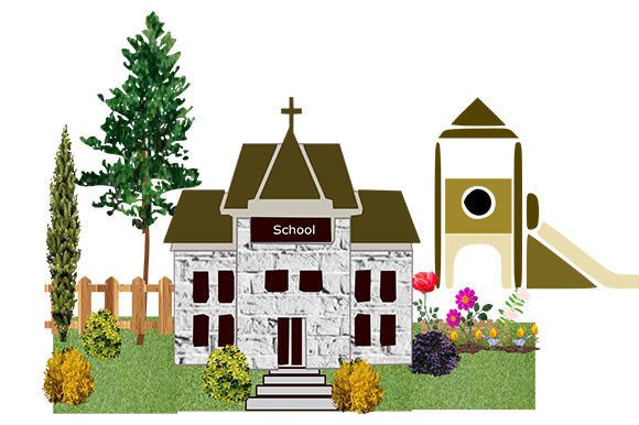 School 4 Background: Back-to-School PNG